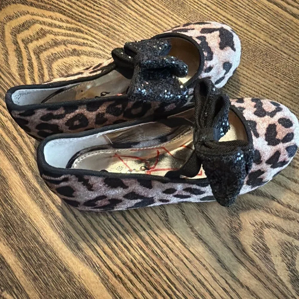 Nina Little Girls Leopard Print Flats  Size 8 - Picture 4 of 7